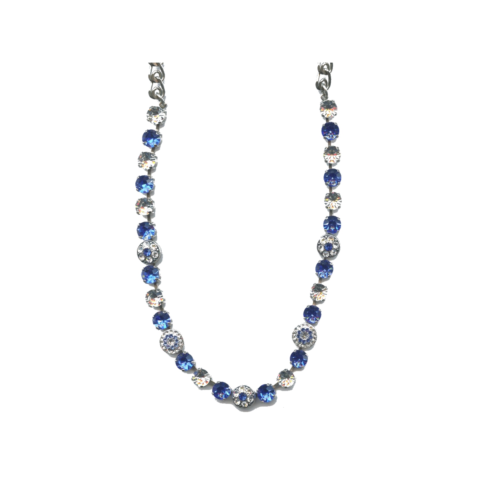 N-3044-1-206001-SP Necklace By Mariana Woman Luminous Sapphire and Clear Swarovski Crystals - Image 1