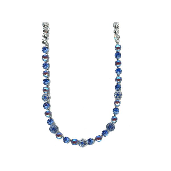 Necklace By Mariana Woman Graceful Sapphire and Plum Purple Swarovski Crystals