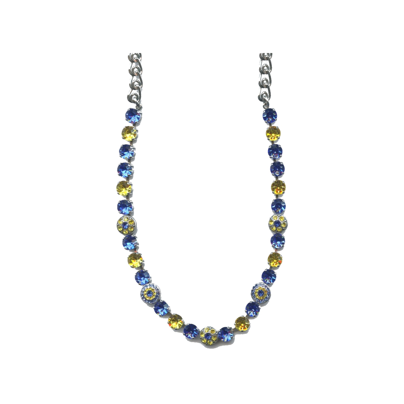 N-3044-1-206226-SP Necklace By Mariana Woman Graceful Citrine and Sapphire Swarovski Crystals - Image 1