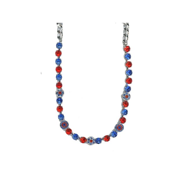 Necklace By Mariana Woman Vibrant Sapphire and Hyacinth Swarovski Crystals