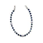 Necklace By Mariana Woman Luminous Montana Blue and Clear Swarovski Crystals - Image 2