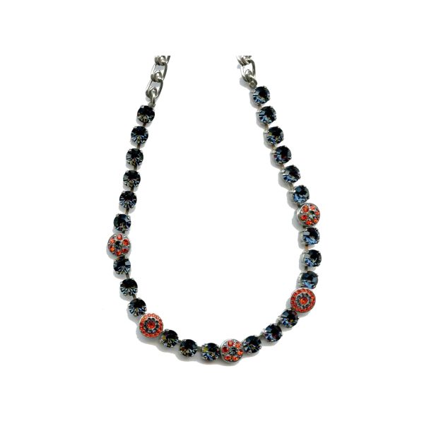 Necklace By Mariana Woman Chic Montana Blue and Hyacinth Swarovski Crystals