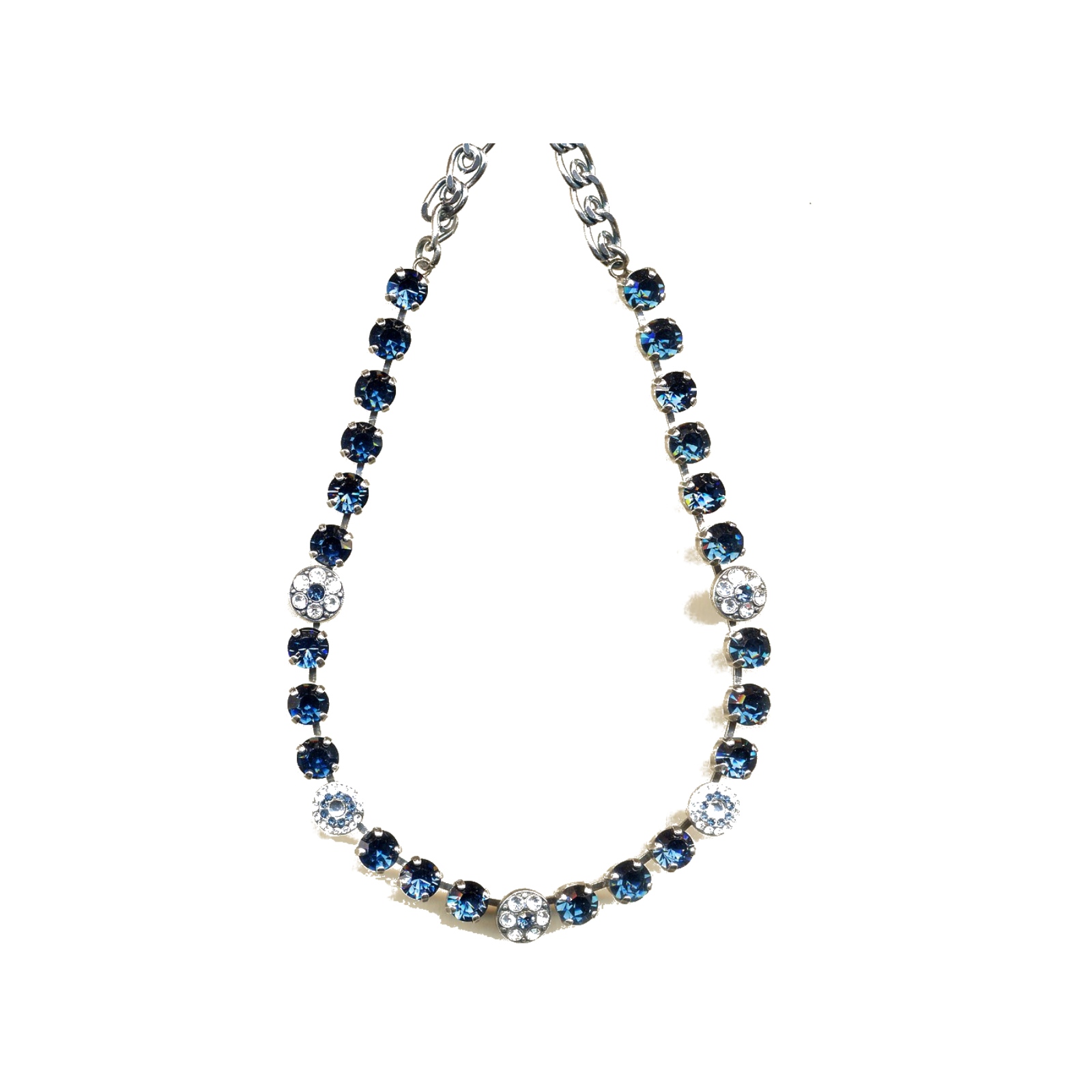 N-3044-1-207001-YG Necklace By Mariana Woman Dazzling Montana and Crystal Clear Swarovski Crystals - Image 1