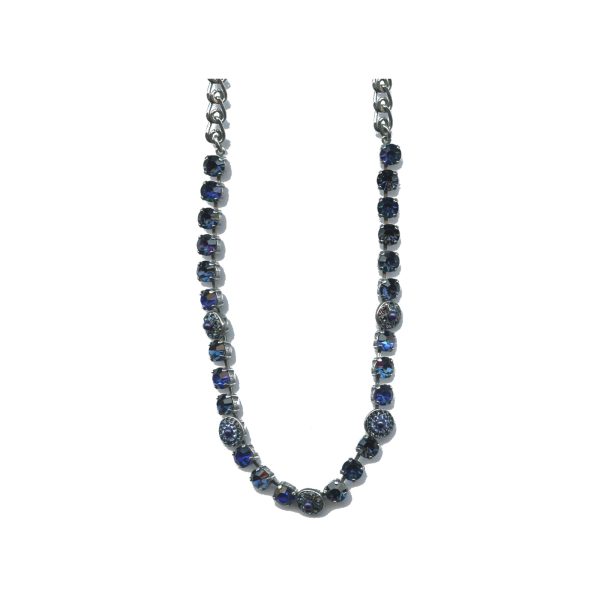 Necklace By Mariana Woman Refined Montana and Heliotrope Swarovski Crystals