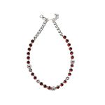 Necklace By Mariana Woman Fashionable Siam and Clear Swarovski Crystals - Image 2