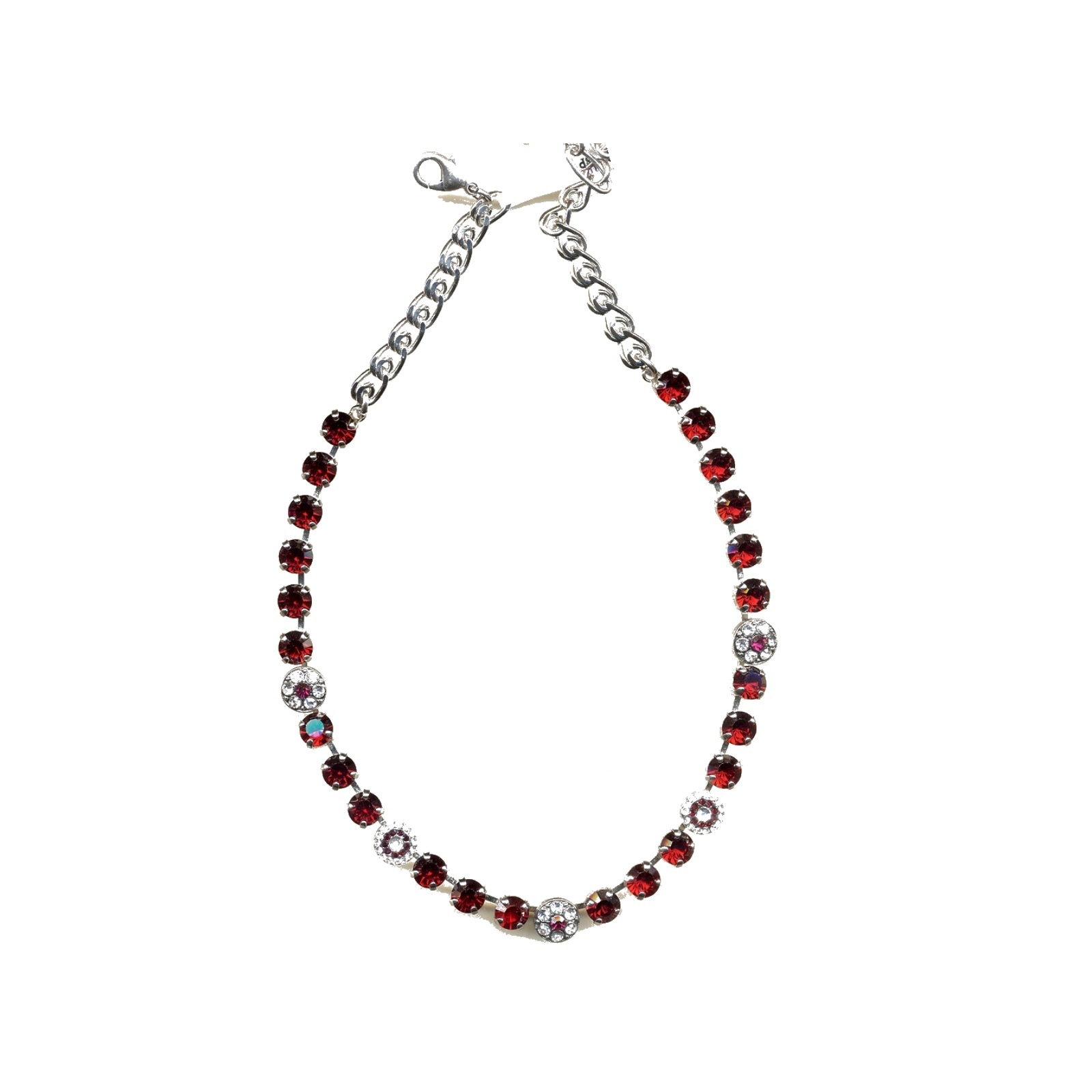 N-3044-1-208-4-SP Necklace By Mariana Woman Fashionable Siam and Clear Swarovski Crystals - Image 1
