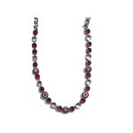 Necklace By Mariana Woman Striking Siam and Clear Swarovski Crystals