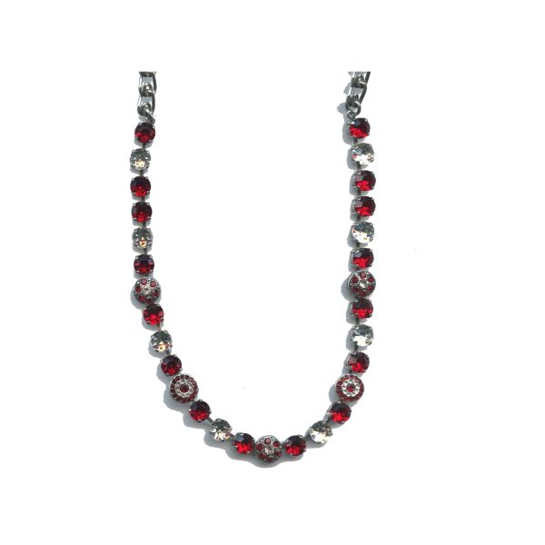 Necklace By Mariana Woman Striking Siam and Clear Swarovski Crystals