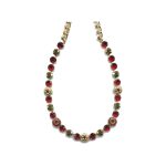 Necklace By Mariana Woman Classic Siam and Aurum Swarovski Crystals - Image 2