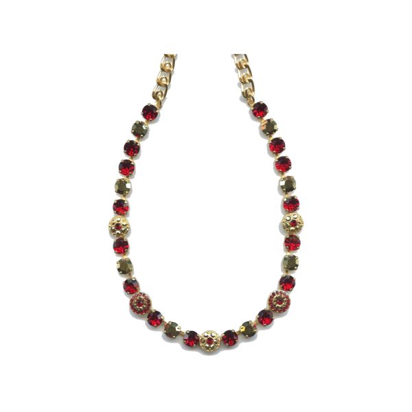 Necklace By Mariana Woman Classic Siam and Aurum Swarovski Crystals