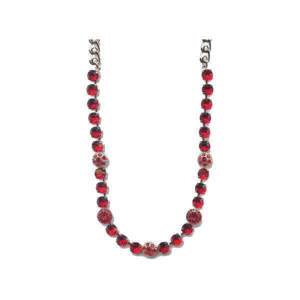 Necklace By Mariana Woman Contemporary Siam and Light Siam Swarovski Crystals