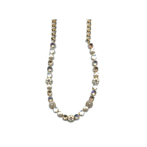 Necklace By Mariana Woman Golden Yellow and Light Lavendar Swarovski Crystals