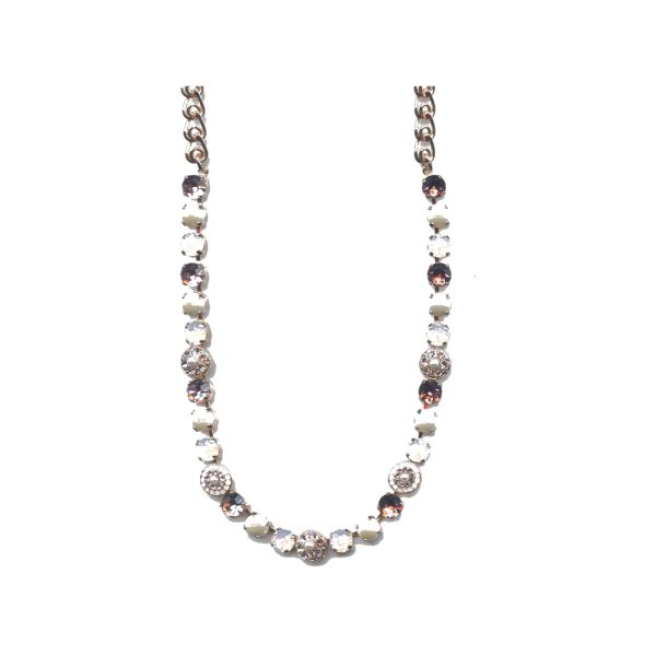 Necklace By Mariana Woman Chic Rose opal and Light amethyst Swarovski Crystals