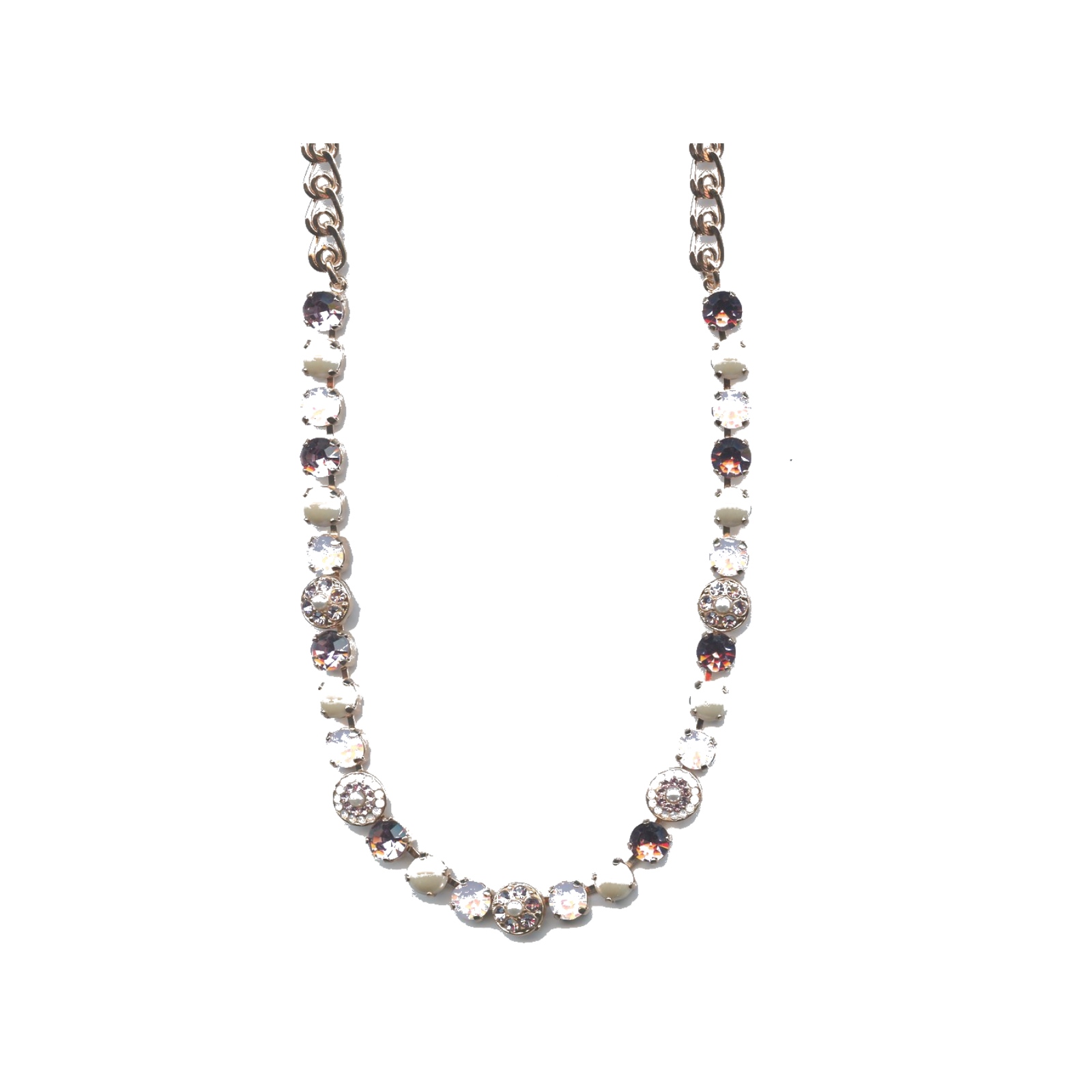 N-3044-1-212-1-SP Necklace By Mariana Woman Chic Rose opal and Light amethyst Swarovski Crystals - Image 1