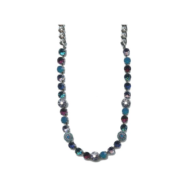 Necklace By Mariana Woman Chic Amethyst Mineral and Tanzanite Swarovski Crystals
