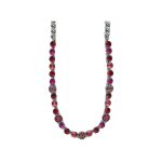Necklace By Mariana Woman Eye-Catching Red and Fuchsia Swarovski Crystals - Image 2