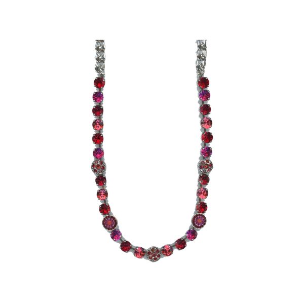 Necklace By Mariana Woman Eye-Catching Red and Fuchsia Swarovski Crystals