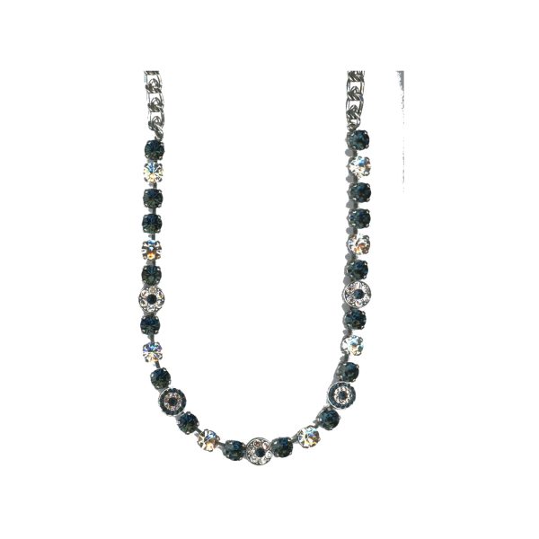 Necklace By Mariana Woman Chic Light Topaz and Montana Blue Swarovski Crystals