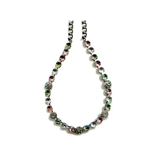 Necklace By Mariana Woman Chic Peridot and Light Blue Opal Swarovski Crystals