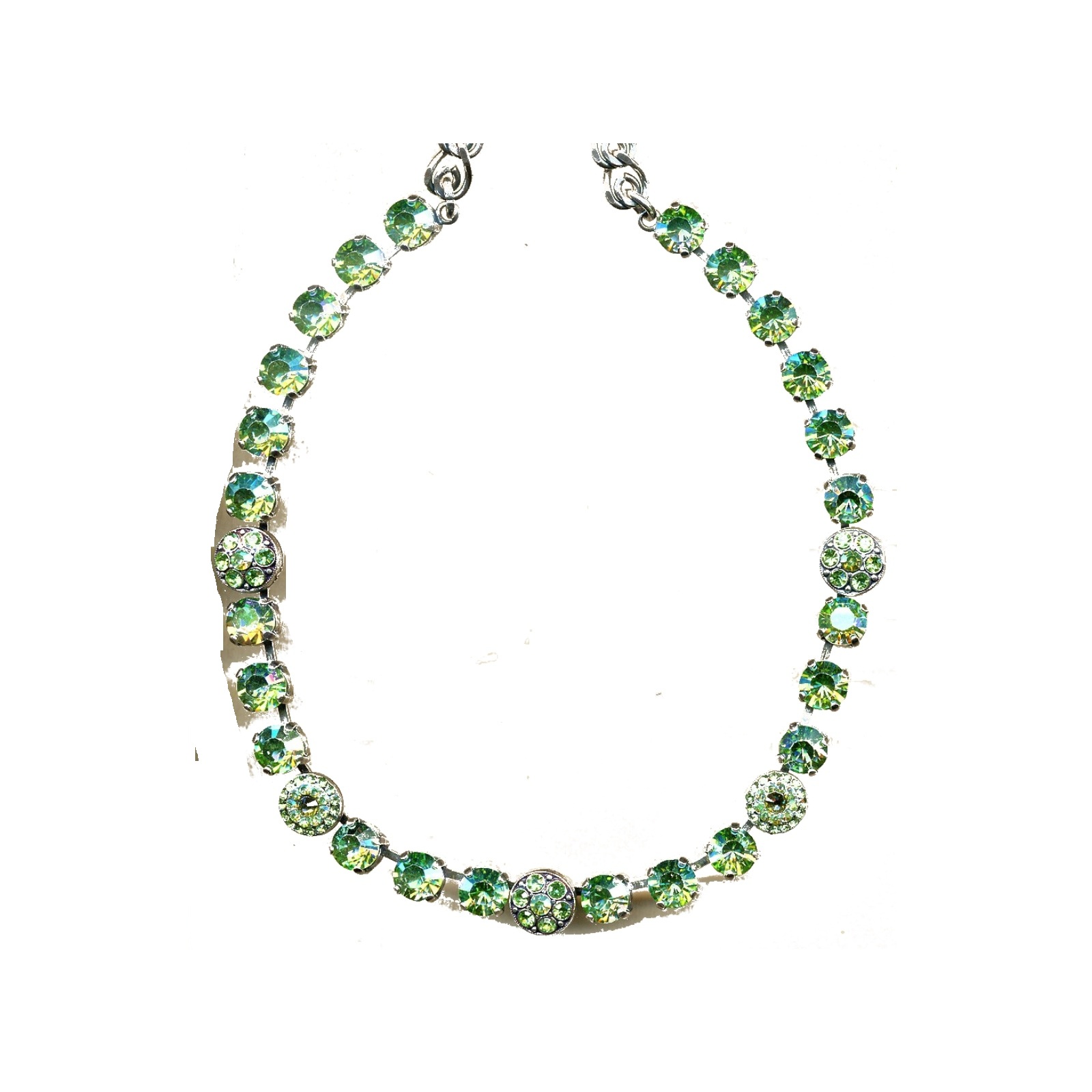 N-3044-1-214AB-YG Necklace By Mariana Woman Lovely Peridot AB Swarovski Crystals - Image 1