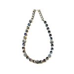Necklace By Mariana Woman Feminine Black Diamond and Greige Swarovski Crystals - Image 2