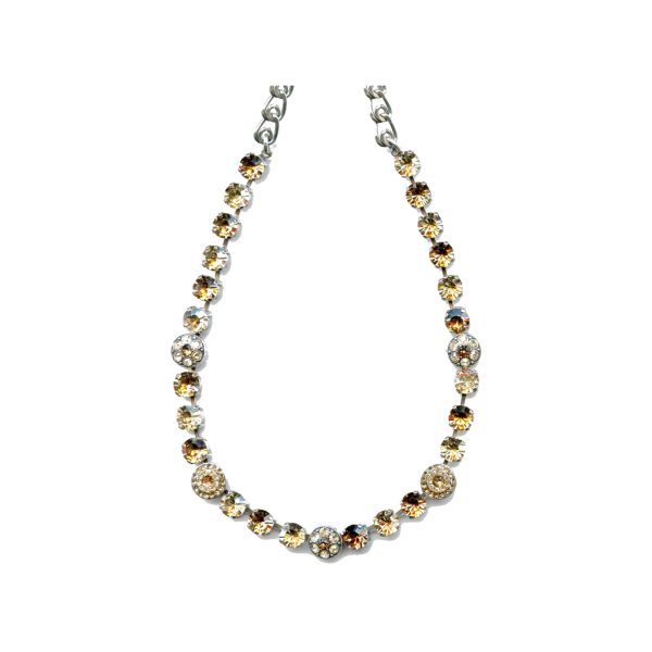 Necklace By Mariana Woman Eye-Catching Golden Shadow Swarovski Crystals