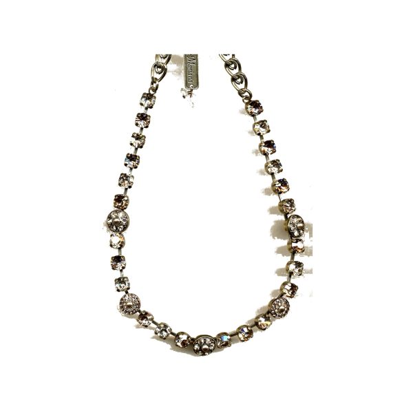 Necklace By Mariana Woman Chic Golden Shadow and Cream Pearl Swarovski Crystals