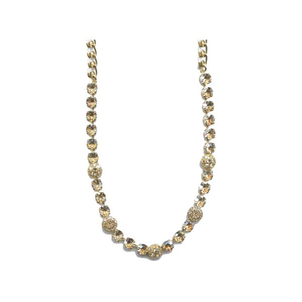 Necklace By Mariana Woman Sophisticated Golden Shadow Swarovski Crystals