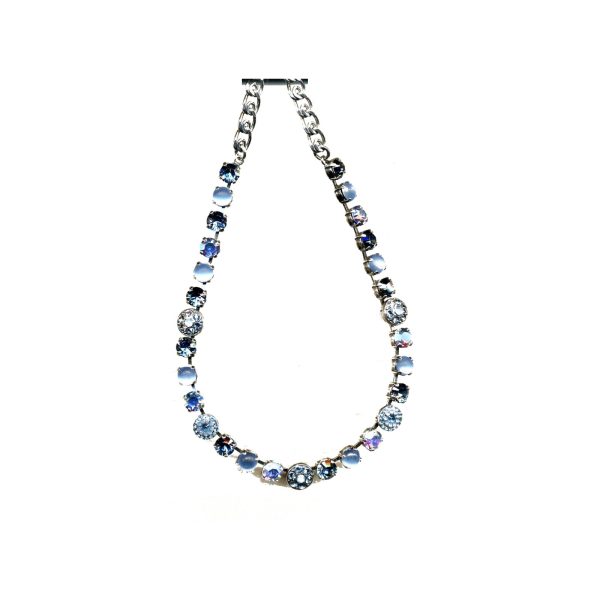 Necklace By Mariana Woman Elegant Indian Sapphir Swarovski Crystals