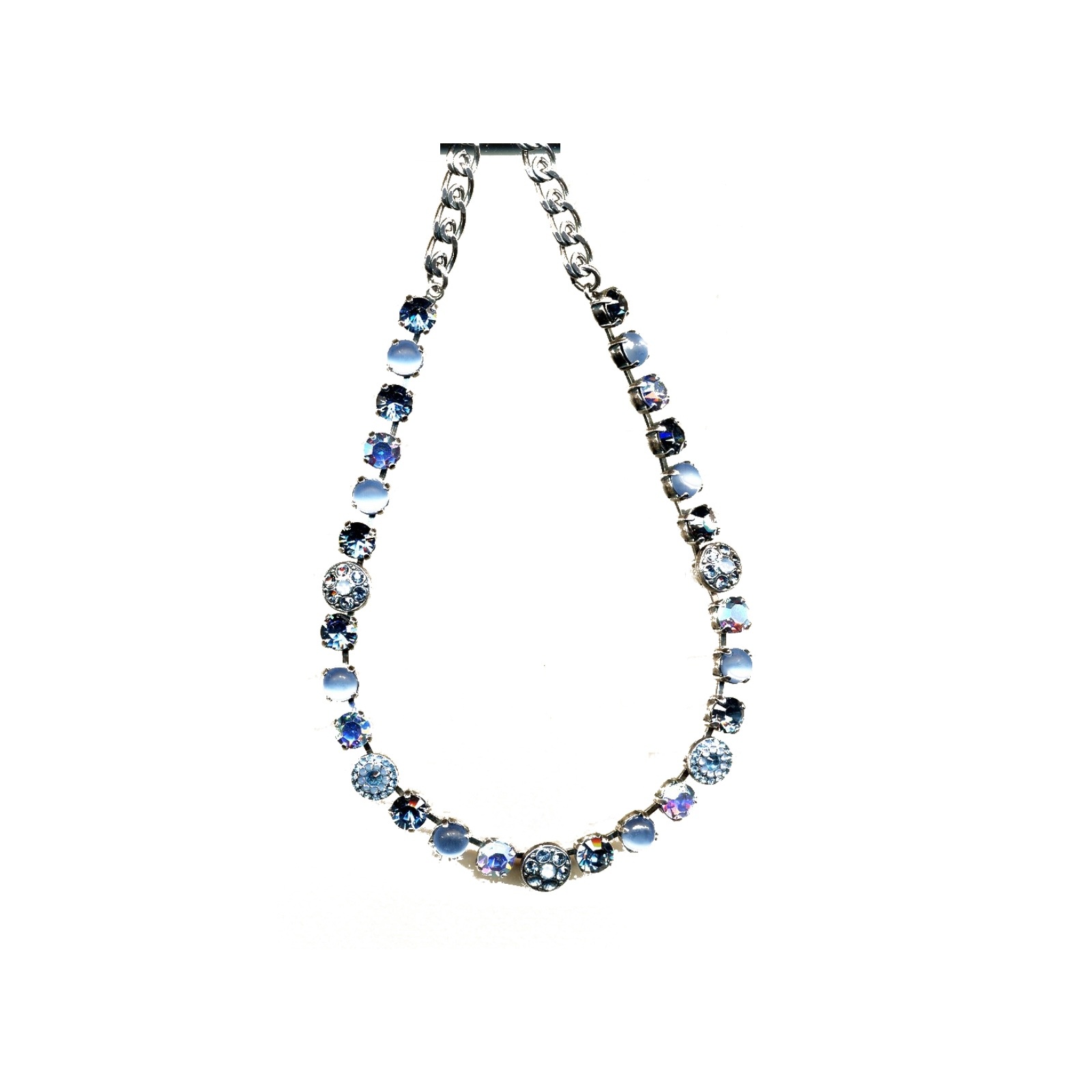 N-3044-1-217-YG Necklace By Mariana Woman Elegant Indian Sapphir Swarovski Crystals - Image 1