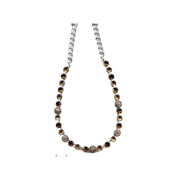 Necklace By Mariana Woman Luxurious Smoked Topaz Swarovski Crystals