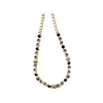 Necklace By Mariana Woman Light Smoked Topaz and Black Swarovski Crystals