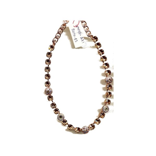 Necklace By Mariana Woman Classic Light Smoked Topaz Swarovski Crystals