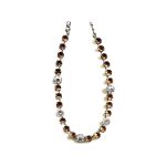Necklace By Mariana Woman Light Smoked Topaz and Crystal Swarovski Crystals