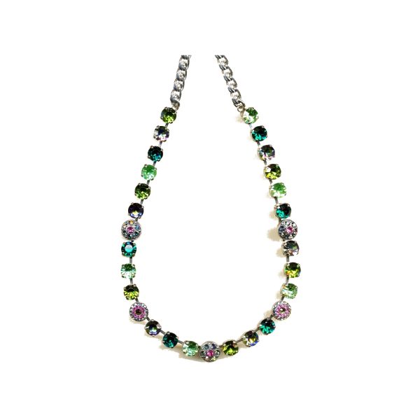 Necklace By Mariana Woman Indicolite and Peridot and Olivine Swarovski Crystals