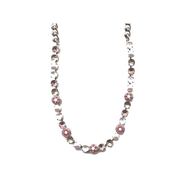 Necklace By Mariana Woman Chic Rose Opal and Light Rose Swarovski Crystals