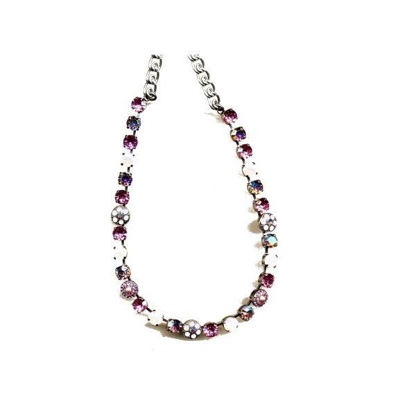 Necklace By Mariana Woman Lovely Lt.Rose Swarovski Crystals