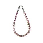 Necklace By Mariana Woman Luxurious Rose Opal and Rose Swarovski Crystals - Image 2