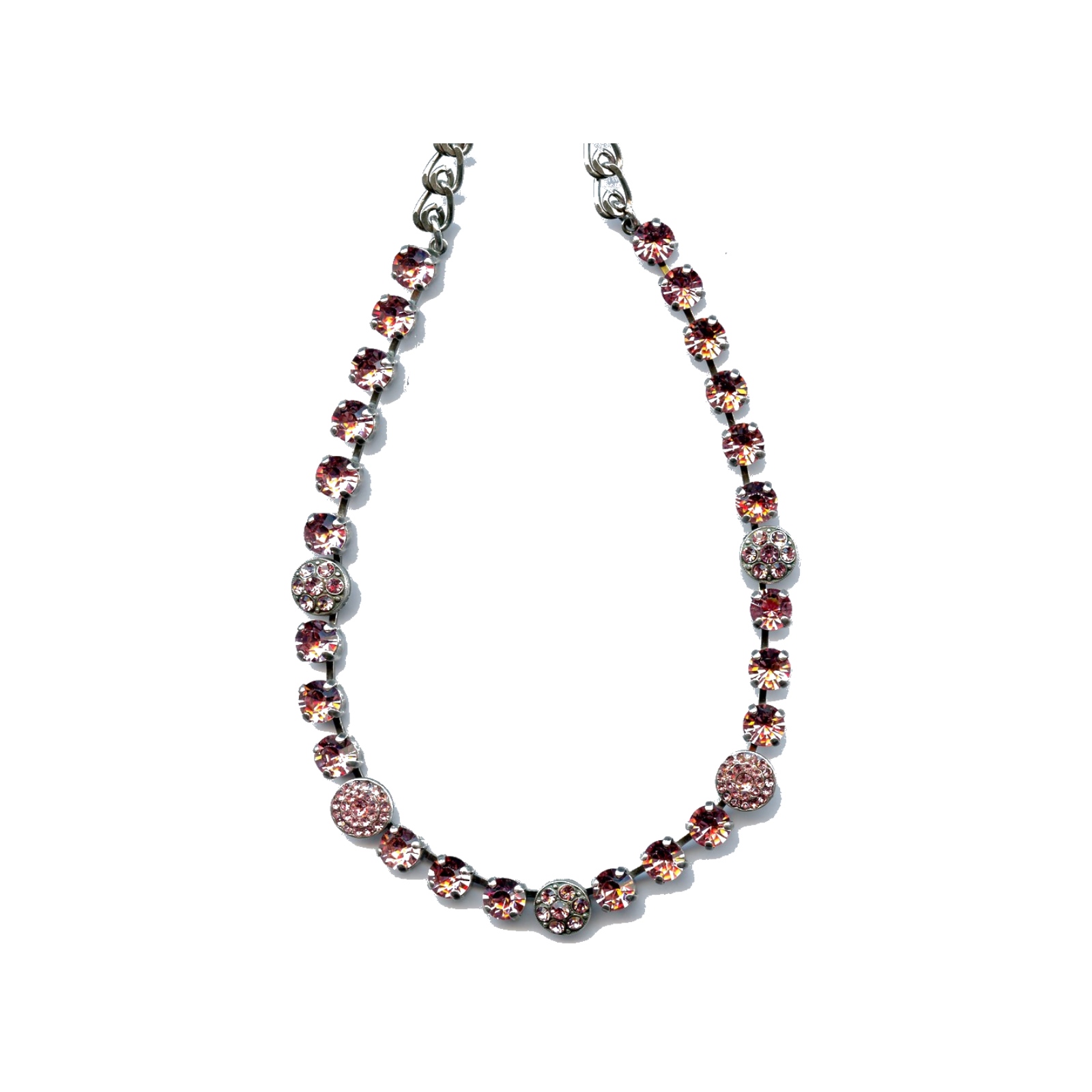 N-3044-1-223223-SP Necklace By Mariana Woman Refined Light Rose Swarovski Crystals - Image 1