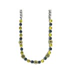 Necklace By Mariana Woman Contemporary Citrine and Montana Swarovski Crystals