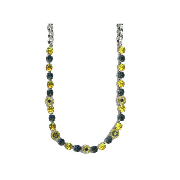Necklace By Mariana Woman Contemporary Citrine and Montana Swarovski Crystals
