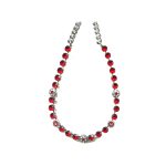 Necklace By Mariana Woman Chic Light Siam and Crystal Clear Swarovski Crystals