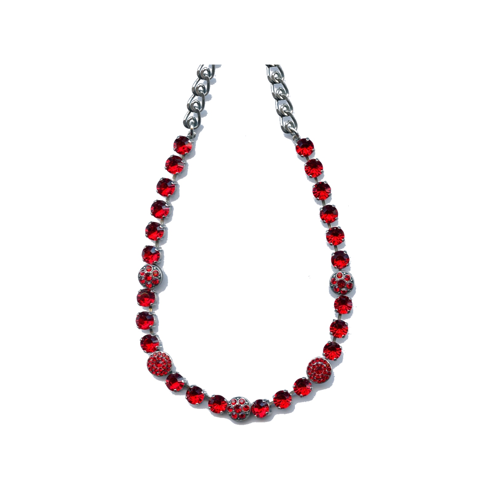 N-3044-1-227227-SP Necklace By Mariana Woman Captivating Light Siam Swarovski Crystals - Image 1