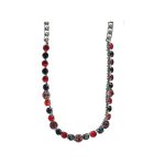 Necklace By Mariana Woman Stunning Light Siam and Jet Swarovski Crystals