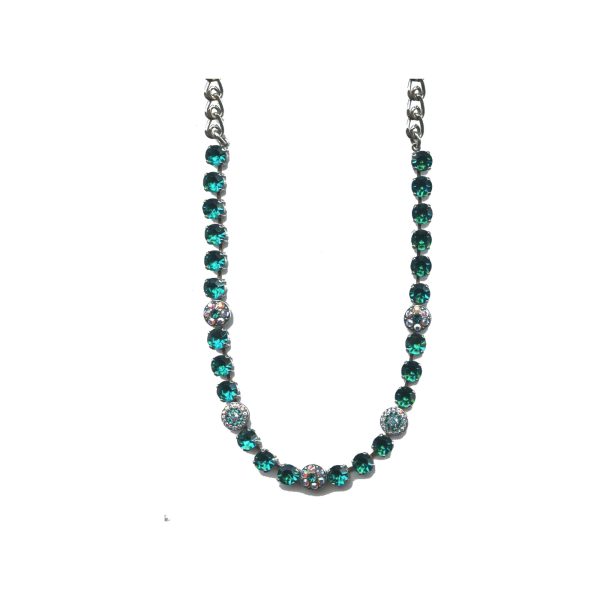 Necklace By Mariana Woman Striking Blue Zircon and AB Swarovski Crystals