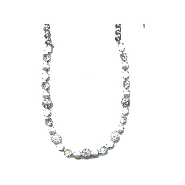 Necklace By Mariana Woman Dazzling Cream Pearl and Crystal Swarovski Crystals