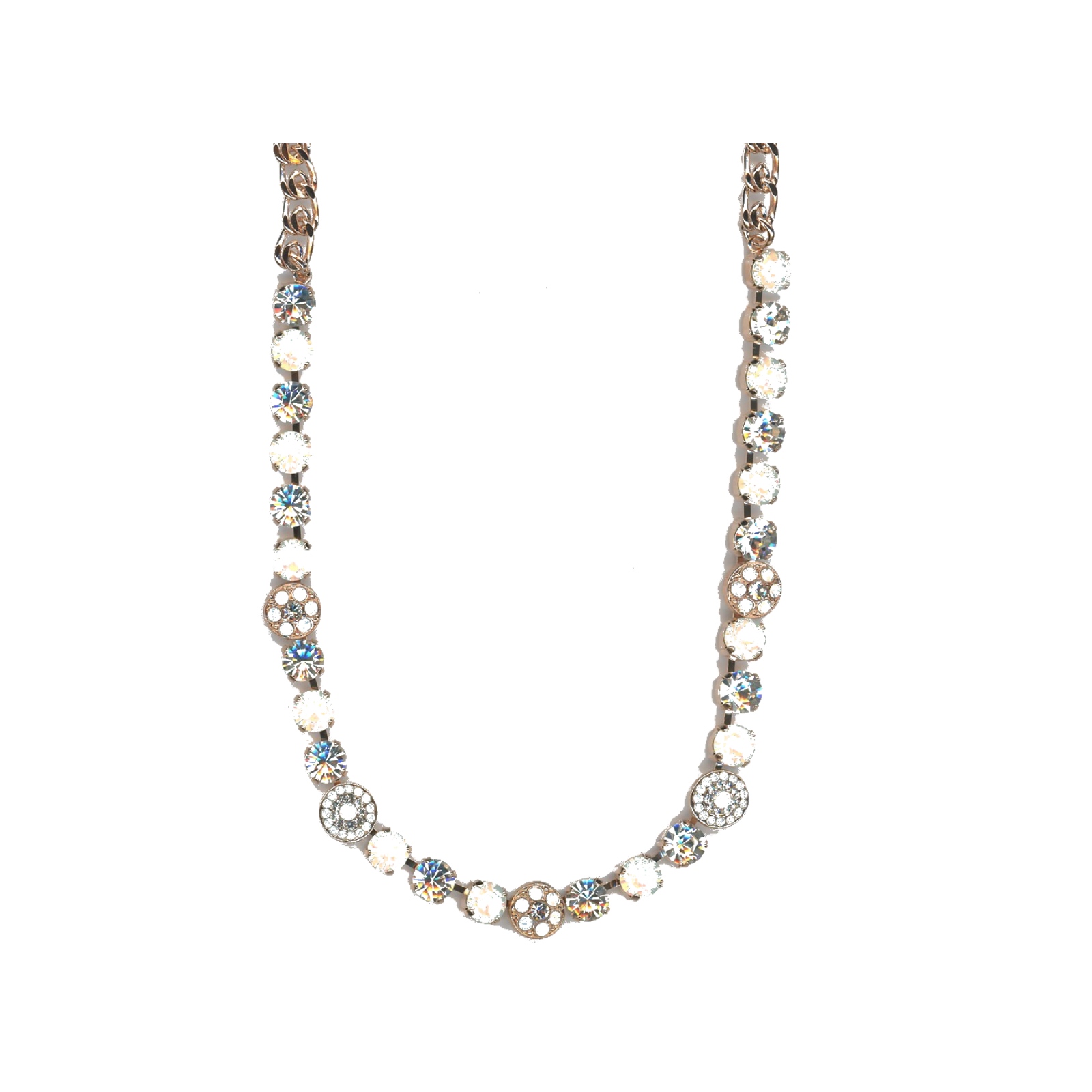 N-3044-1-234001-SP Necklace By Mariana Woman Chic White Opal and Clear Crystal Swarovski Crystals - Image 1