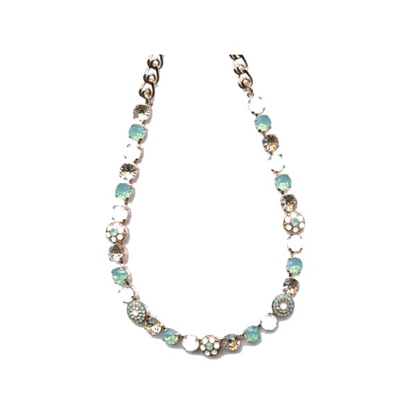Necklace By Mariana Woman Graceful AB and Turq Swarovski Crystals