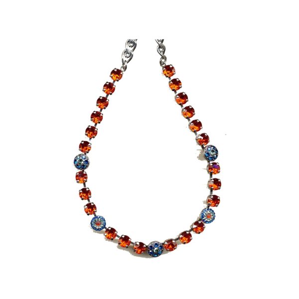 Necklace By Mariana Woman Stylish Hyacinth and Sapphire Swarovski Crystals