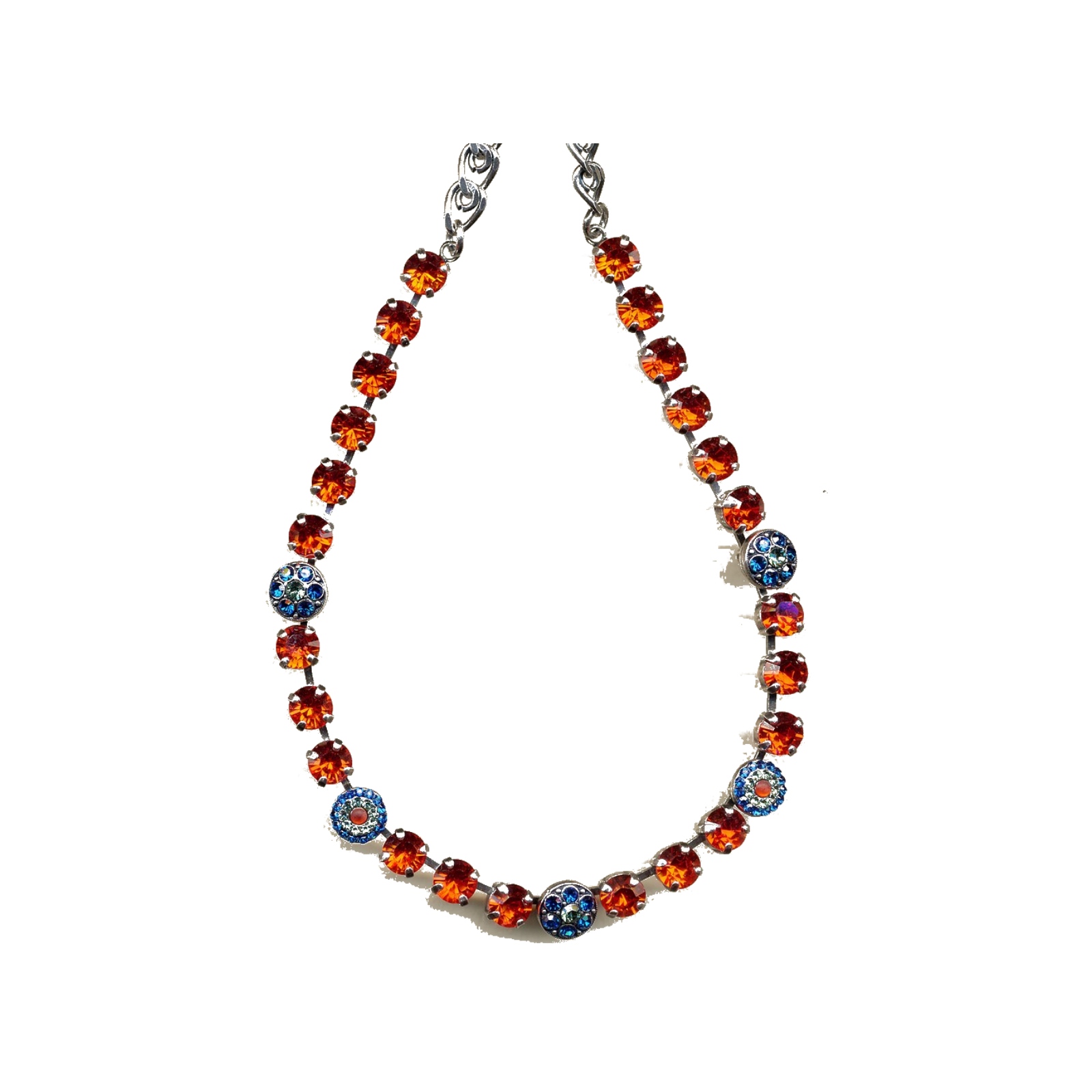 N-3044-1-236-4-YG Necklace By Mariana Woman Stylish Hyacinth and Sapphire Swarovski Crystals - Image 1
